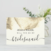 シンプルでエレガントな美意識 輝く私のウェディングパーティ 招待状 (スタンド正面)