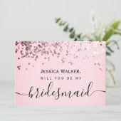 シンプルでエレガントな美意識 輝く私のブライズメイド 招待状 (スタンド正面)