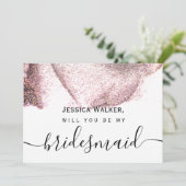 シンプルでエレガントな美意識 輝く私のブライズメイド 招待状 (スタンド正面)