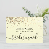 シンプルでエレガントな美意識 輝く私のブライズメイド 招待状 (スタンド正面)