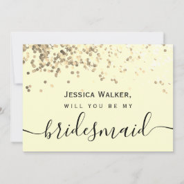 シンプルでエレガントな美意識 輝く私のブライズメイド 招待状