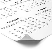 シンプルでエレガントな花の2026カレンダー |  ポスター (角)