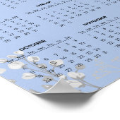 シンプルでエレガントな花の2026カレンダー | ポスター (角)