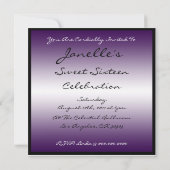 シンプルでエレガントな菓子16の招待(紫色) 招待状 (裏面)