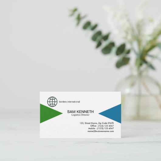 シンプルでエレガントな記号論理学の三角形の名刺 名刺 (スタンド正面)