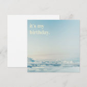 シンプルでエレガントな誕生日招待状 招待状 (正面/裏面)