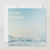 シンプルでエレガントな誕生日招待状 招待状 (正面)