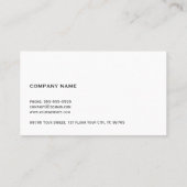 シンプルでエレガントな質のダークグレーの白いコンサルタント 名刺 (裏面)