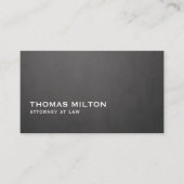 シンプルでエレガントな質のダークグレーの白いコンサルタント 名刺 (正面)