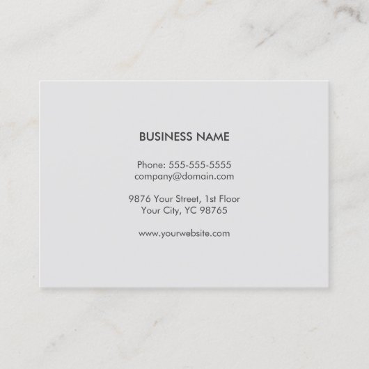 シンプルでエレガントな質の灰色のフェイクな銀製の弁護士 名刺 (裏面)