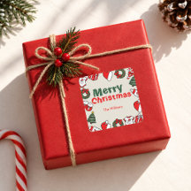 シンプルでエレガントな赤と緑のクリスマス