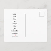 シンプルでエレガントな黒と白の私たちは秘密結婚しました 案内ポストカード (裏面)