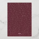 シンプルでエレガントな1枚の写真で楽しむホリデーシーズン 箔シーズンカード (裏面)