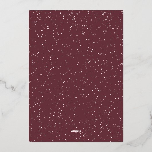 シンプルでエレガントな1枚の写真で楽しむホリデーシーズン 箔シーズンカード (裏面)