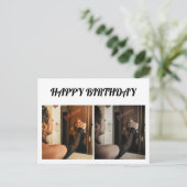 シンプルでエレガントな2枚の写真 ポストカード (スタンド正面)