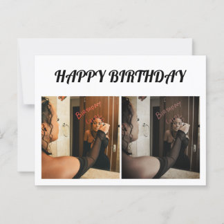 シンプルでエレガントな2枚の写真 ポストカード