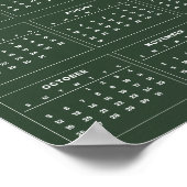 シンプルでエレガントな2025カレンダー | ポスター (角)