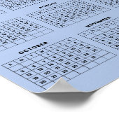 シンプルでエレガントな2025カレンダー |  ポスター (角)