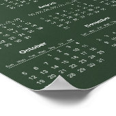 シンプルでエレガントな2025カレンダー | ポスター (角)