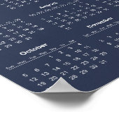 シンプルでエレガントな2025年カレンダー | ポスター (角)