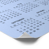 シンプルでエレガントな2026カレンダー | ポスター (角)