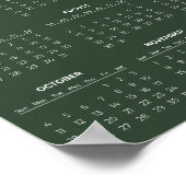 シンプルでエレガントな2026カレンダー |  ポスター (角)