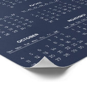 シンプルでエレガントな2026カレンダー | ポスター (角)