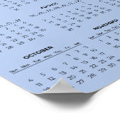 シンプルでエレガントな2026カレンダー | ポスター (角)