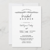 シンプルでエレガントな ブライダルシャワーの招待状 招待状 (正面)