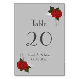 シンプルでエレガントなDecoのばら色の結婚式のテーブルカード テーブルナンバー