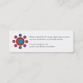 シンプルでエレガントなhennaパターン スキニー名刺