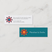 シンプルでエレガントなhennaパターン スキニー名刺 (正面/裏面)