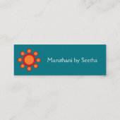 シンプルでエレガントなhennaパターン スキニー名刺 (裏面)