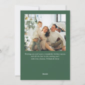 シンプルでエレガント おしゃれな 2 枚の写真を使ったクリスマスカード シーズンカード (裏面)