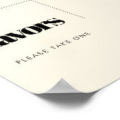 シンプルでエレガント、そしておしゃれなウェディング フェイバーズ サイン (角)