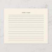 シンプルでエレガント、そしておしゃれなクリームのレシピカード (裏面)