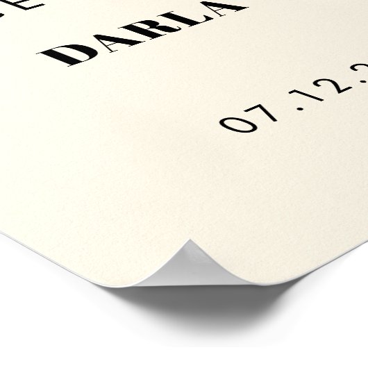 シンプルでエレガント、そしておしゃれ 前夜の歓迎 ポスター (角)