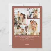 シンプルでエレガント、スタイリッシュ　５枚の写真でつづるクリスマスグリーティング シーズンカード (裏面)