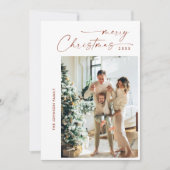 シンプルでエレガント、スタイリッシュ　５枚の写真でつづるクリスマスグリーティング シーズンカード (正面)