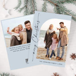 シンプルでエレガント、スタイリッシュ！ 2枚の写真で贈るクリスマス・グリーティング シーズンカード