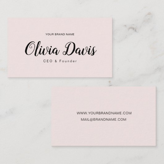 シンプルでエレガント 名刺 (正面/裏面)