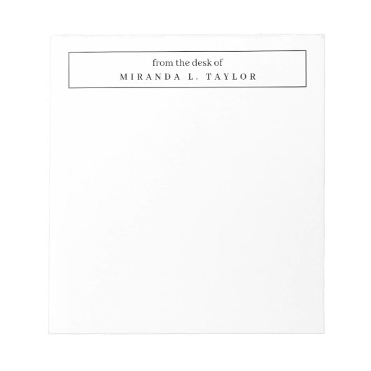 シンプルでエレガント 書きつけデスク ノート (正面)