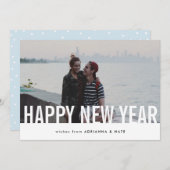 シンプルでカジュアルでシックな明けましておめでとうの写真 シーズンカード (正面/裏面)