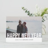シンプルでカジュアルでシックな明けましておめでとうの写真 シーズンカード (スタンド正面)