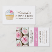 シンプルでカスタマイズ可能なカップケーキの名刺 名刺 (正面/裏面)