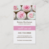 シンプルでカスタマイズ可能なカップケーキの名刺 名刺 (裏面)