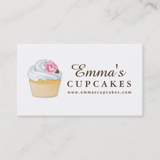 シンプルでカスタマイズ可能なカップケーキの名刺 名刺 (正面)