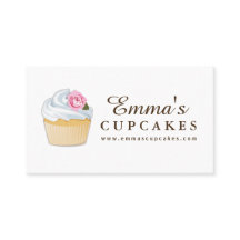 シンプルでカスタマイズ可能なカップケーキの名刺