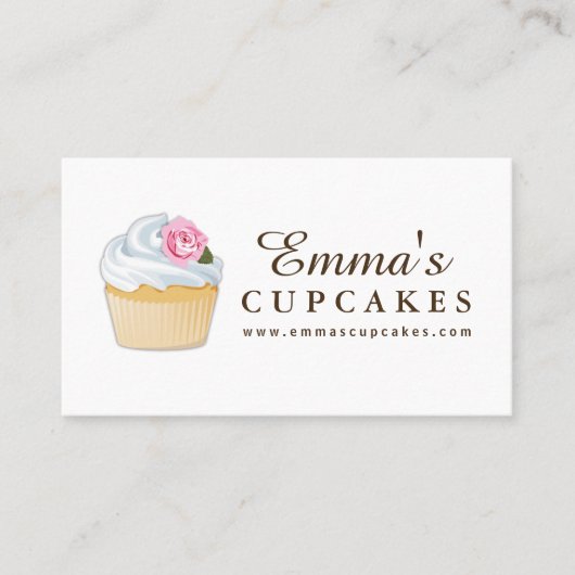 シンプルでカスタマイズ可能なカップケーキの名刺 名刺 (正面)