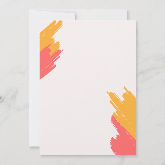 シンプルでカスタマイズ可能な絵画と飲み会の招待状 招待状 (裏面)